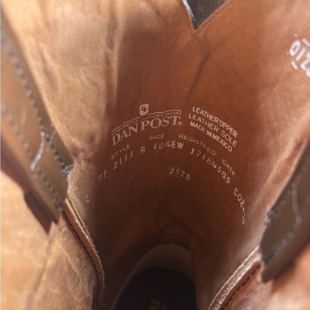 Dan Post Men’s Brown Leather Cowboy Boots DP2111R | Size 10.5 EW - Picture 8 of 15